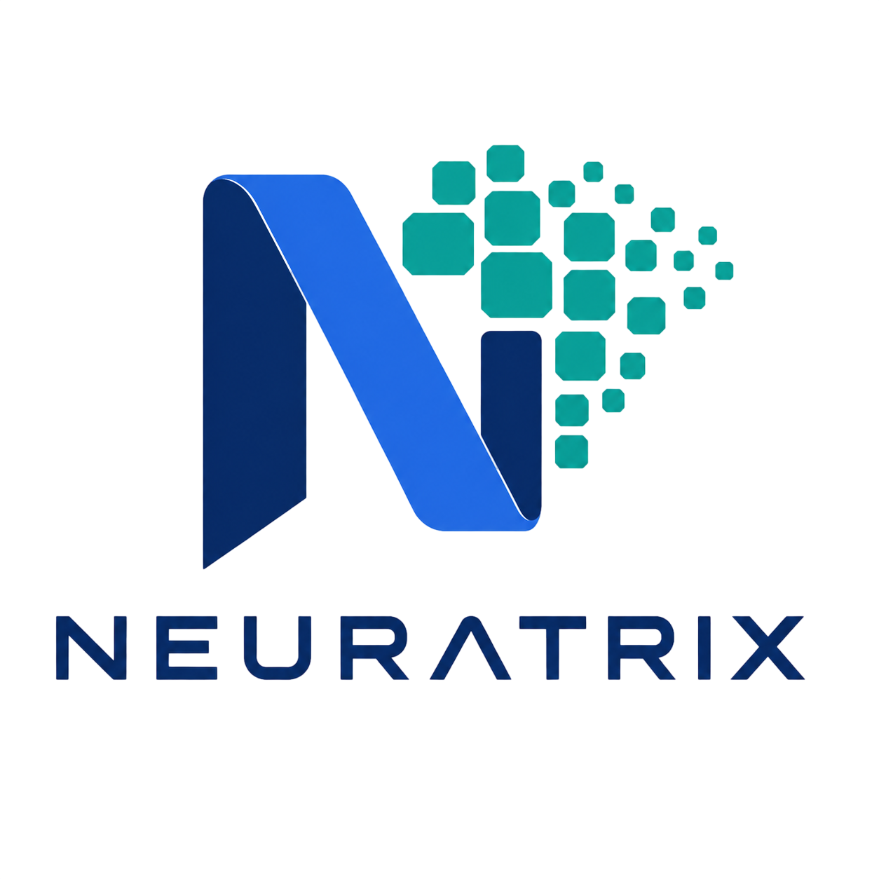 Símbolo NEURATRIX — N neural sobre a matriz